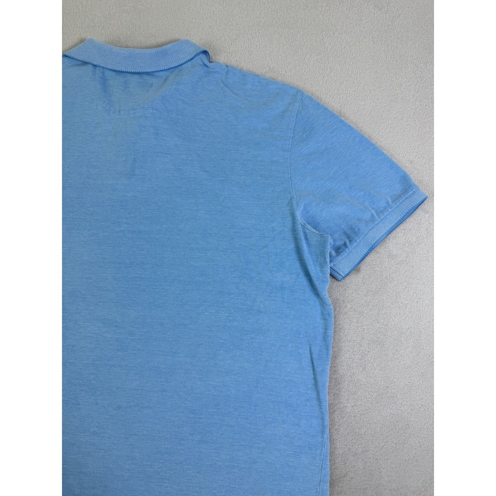 Chaps Pique Polo Shirt Mens XL Blue Short Sleeve Classic Casual Cotton - Picture 15 of 16